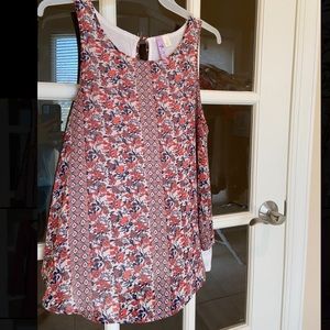 Super Cute Floral Tank with Split Back